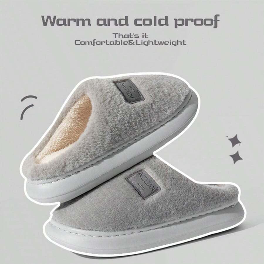 Unisex Plüschfutter rutschfeste Hausschuhe, warme lässige Slip-On Schuhe, neues Herbst/Winter Design