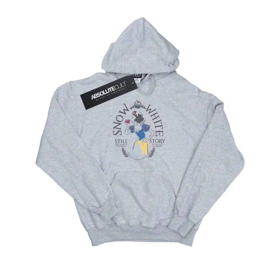 Disney Męska bluza z kapturem Snow White Fairest Story (Sport Grey)