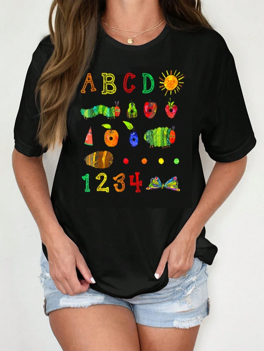 Very Hungry Caterpillar Teacher T-Shirt Cotton T-Shirt
