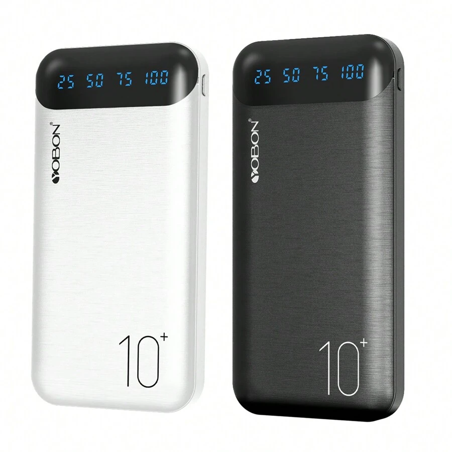 2 paquets de batterie externe 10 000 mAh. Chargeur portable avec 2 sorties USB, compatible avec Xiaomi, Oneplus, smartphones et tablettes etc. Charge super rapide, affichage LED de la puissance, ports USB et Type-C. Batterie lithium-polymère sûre et stable, convient pour une utilisation en extérieur, les courses, les voyages. Alimentation portable pour iPhone Apple, iPad, téléphones Android. Idéal pour les cadeaux, la famille, les amis, les anniversaires, Noël, l'hiver, le Nouvel An