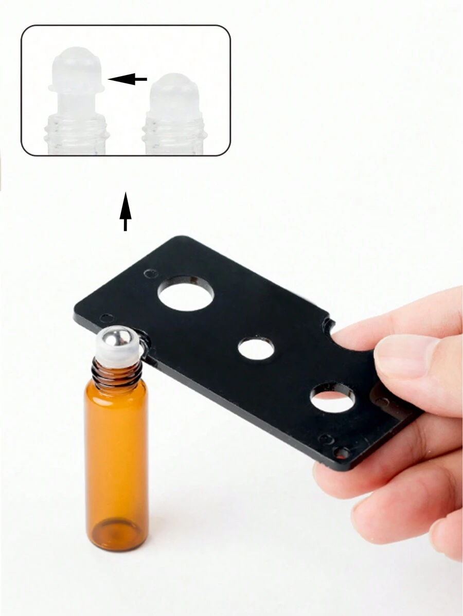 1 pezzo di Apribottiglie multifunzionale per oli essenziali - contagocce per oli, utensile per riempire i profumi, adatto per rimuovere il tappo di bottiglie a rotella, apribottiglie, strumento in plastica a forma di chiave