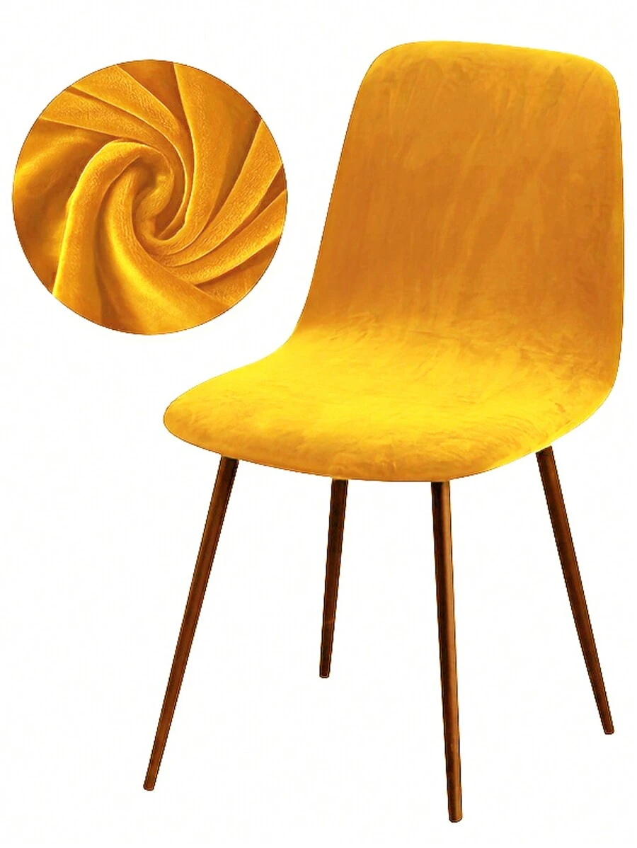 1/4/6pcs Velvet Chair Cover - A Comfortable Dining Chair Protective Cover, Easy To Install Furniture Cover, Machine Washable, Stylish Home Decoration, Suitable For Restaurants, Living Rooms, Outdoor, Offices, Hotels, Bars.