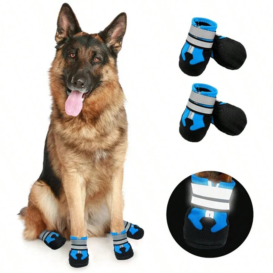 Set de 4 cubrepatas para perros medianos/grandes, antideslizantes y resistentes al agua