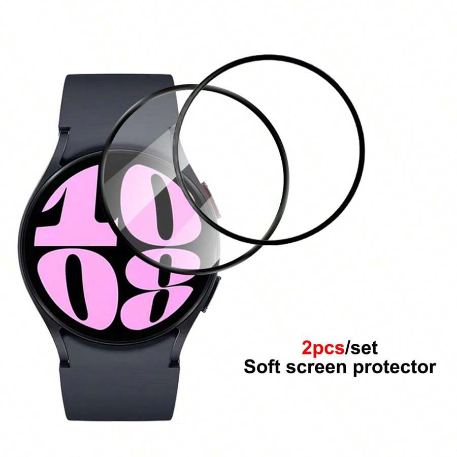2 Stück/Los vollständig schützende weiche Folie kompatibel mit Samsung Watch 4/5/6/7 aus Verbundwerkstoffen Displayschutzfolie HD für Active 2 40mm 42mm 43mm 44mm 46mm 47mm