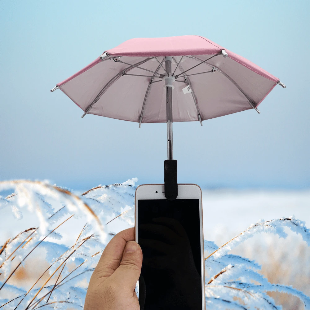 1/2 pièces Clip de parapluie pour téléphone portable pour le soleil, couvre-ombre solaire pour téléphone portable