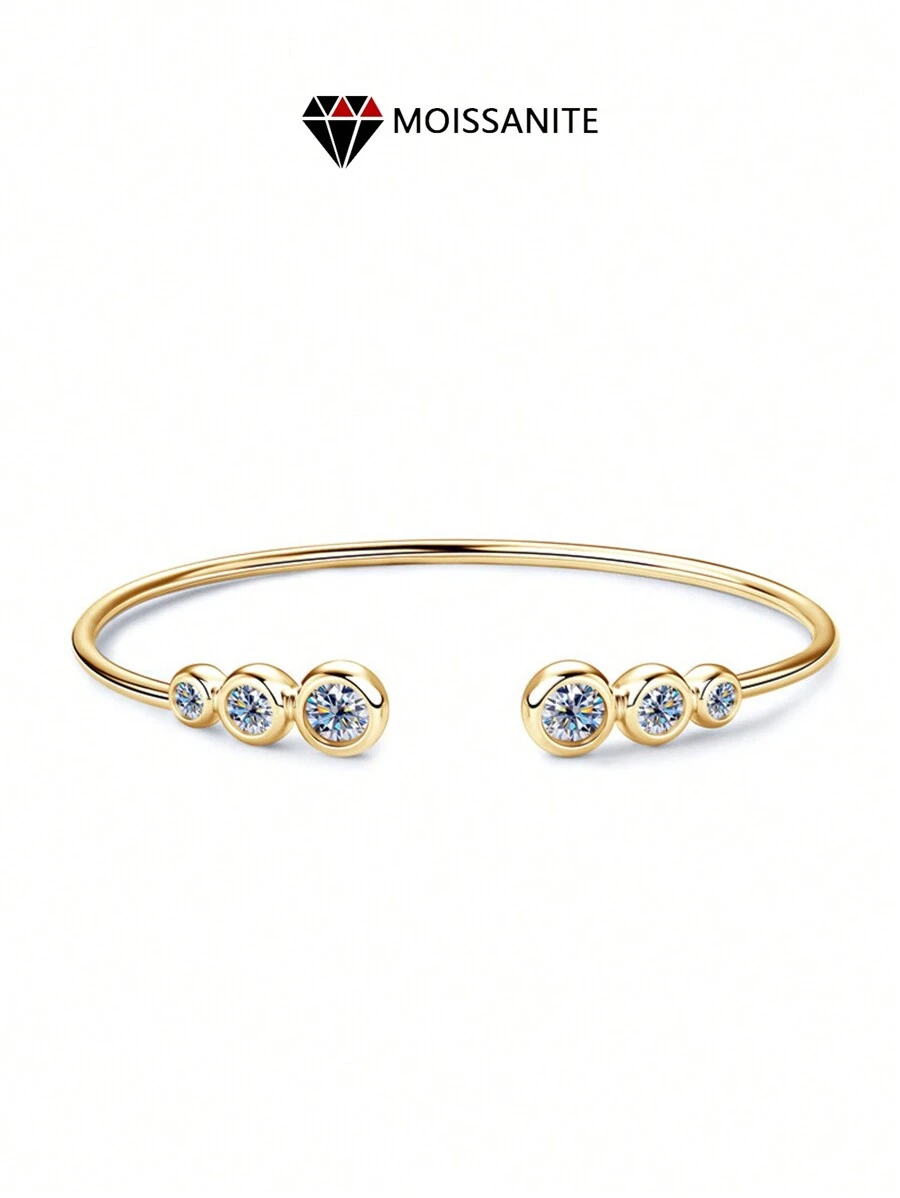 LOVESSOM 925 Sterling Zilveren Moissanite Sieraden Dames Armband, Fijne Sieraden, Geschikt Voor Feestkleding, Wordt Geleverd Met Geschenkdoos