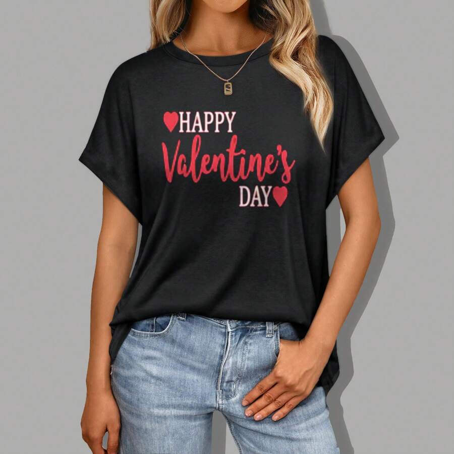 Women's-Casual-Fashion-Valentine's-Day-Couple-Graphic-Print-Comfortable-Round-Neck-Short-Sleeve-T-Shirt,-Oversized-Summer-Loose-T-Shirt-Plus-Size