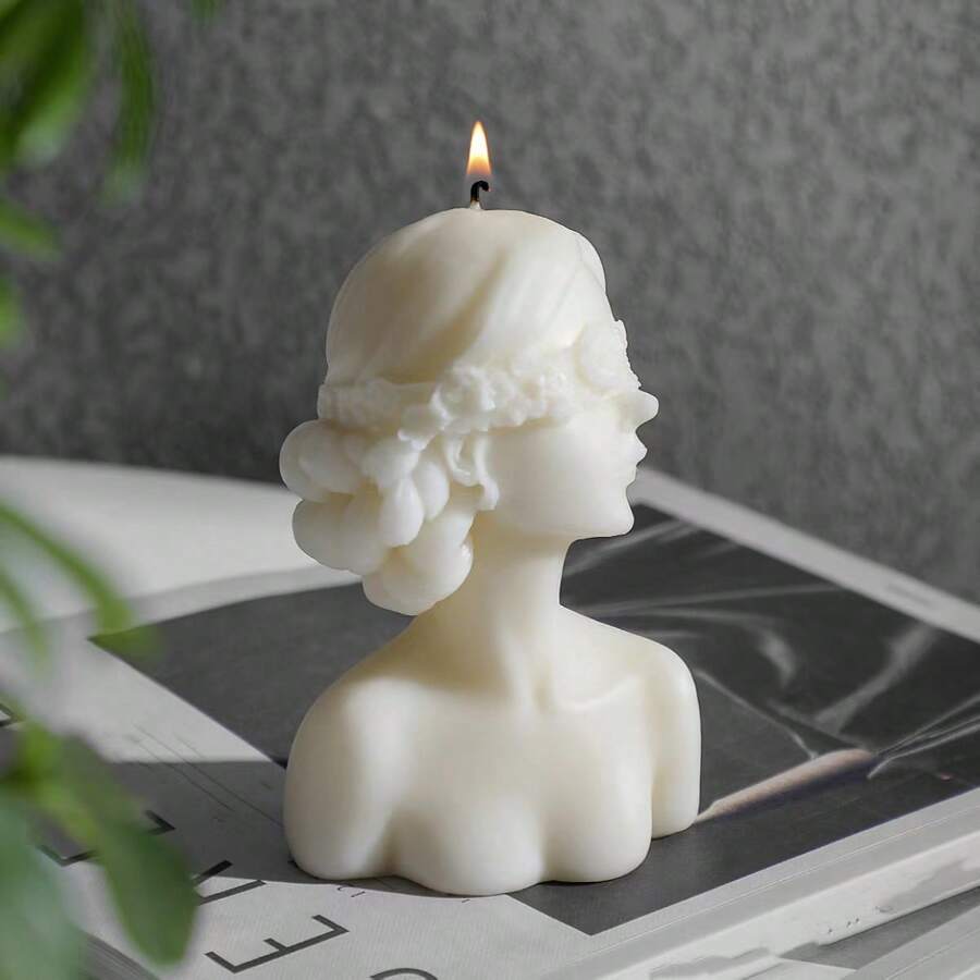 1st Mona Lisa Girl Geurkaars, Woondecoratie Beeldje Cadeau, Creatieve Geurende Aromatherapie Kaars