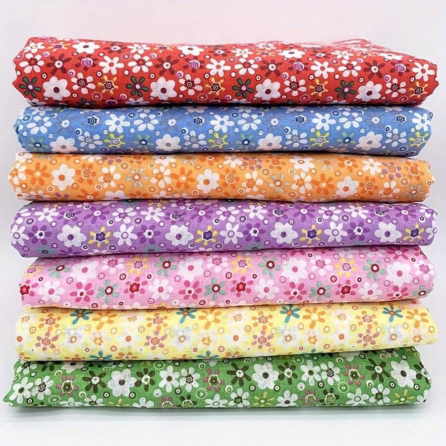 7Pcs 20" X 20" Fabric DIY Making Supplies Quilting Patchwork Fabric Fat Quarter Bundles DIY For Quilting Patchwork Cushions Fabric For Patchwork