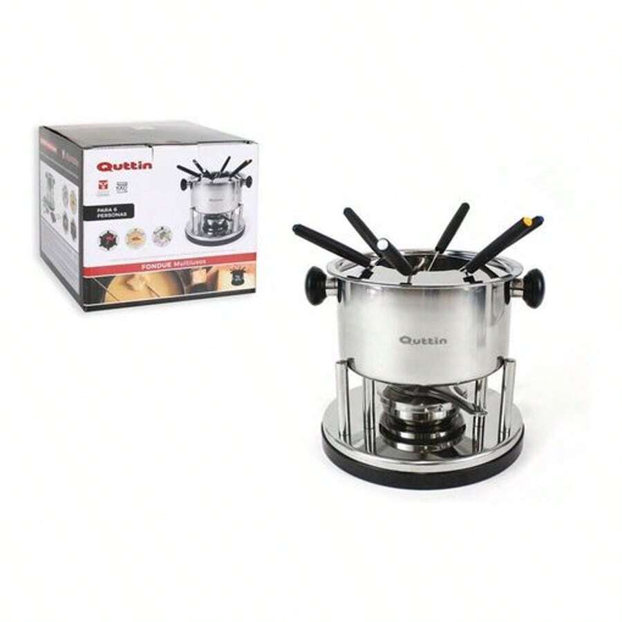 Quttin Fondue multifonction 2L, pour le fromage, le chocolat, pour 6 personnes