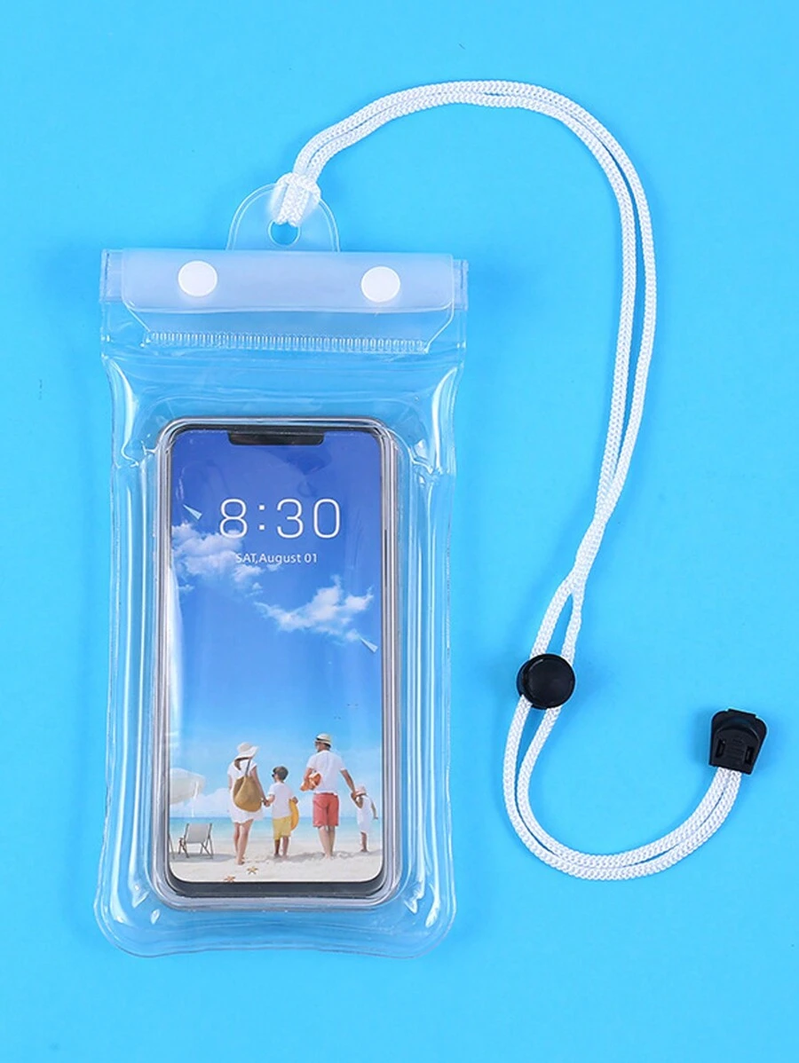 1 Peça Bolsa Impermeável para Telefone Celular com Câmara de Ar Transparente Grossa, Bolsa Impermeável de Deriva na Praia, Estojo Impermeável para Telefone Celular com Tela de Toque
