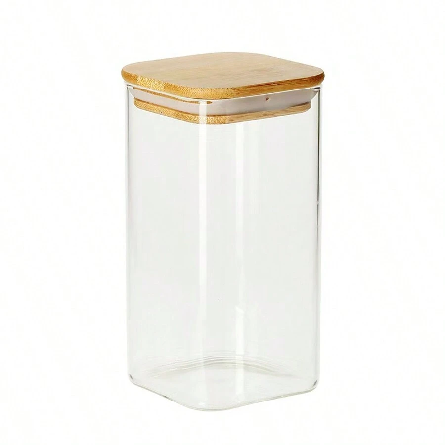Bocaux de rangement en verre avec couvercles en bambou, 150 ml - sans plomb, mini-contenants pour aliments thème des fêtes, hermétiques, organisateurs polyvalents pour le thé, les épices, le sucre, le sel, le poivre, le café et les bonbons, fournitures scolaires