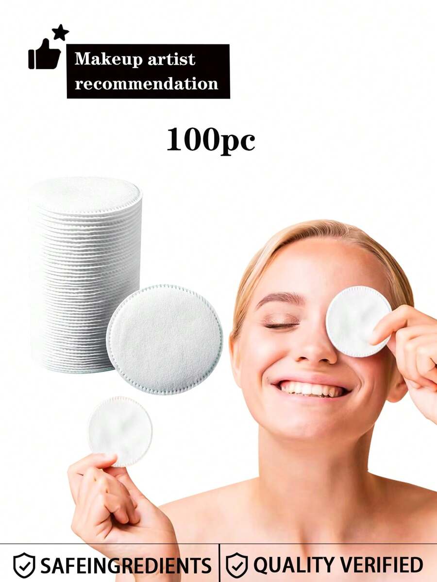 100pcs/50pcs Unisex Disposable Round Makeup Remover Pads, 6*6cm Disposable Skincare Cleansing Bags, Soft-Textured Makeup Remover Wipes For Nail Polish Removal, Makeup Removing Pads, Face Wash, Travel Portable Set, Suitable For Facial Care, Makeup, Skincare, Home Or Travel, Wedding, Party, Birthday, Women's Gift, Best Friend, Teacher, New Year, Christmas, Halloween Gift