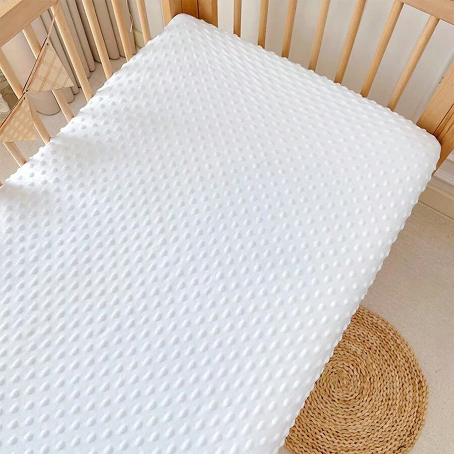 Kids Crib Mattress Cover, Velvet Polka Dot Baby Bedding Set, Breathable Fitted Sheet For Boys, Girls And Unisex, Fits Standard Baby Crib, Mini Crib, Toddler Bed Love Valentine
