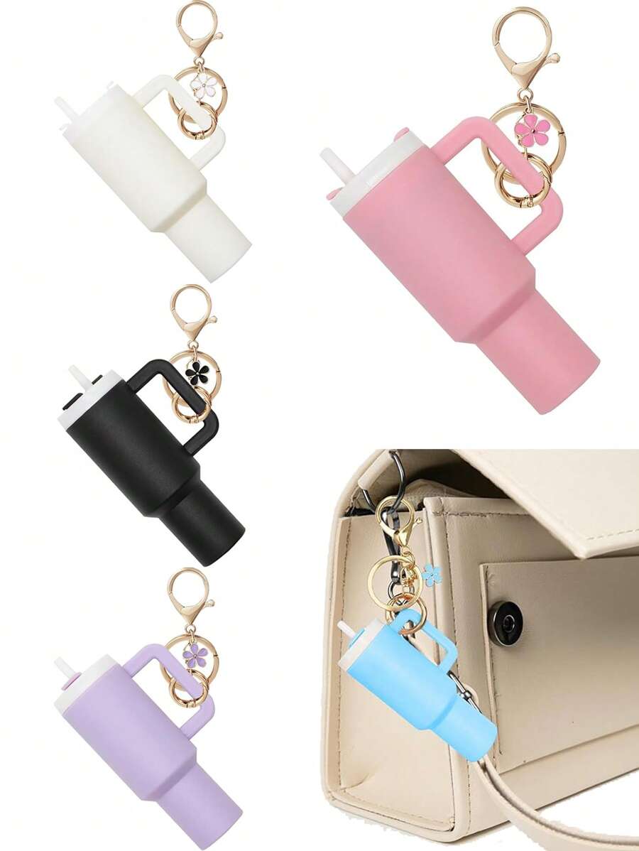 1pc Mini Tumbler Keychain Accessories ,Cute Cup Key Charms For Women Purse Handbag Backpack Backpack For School