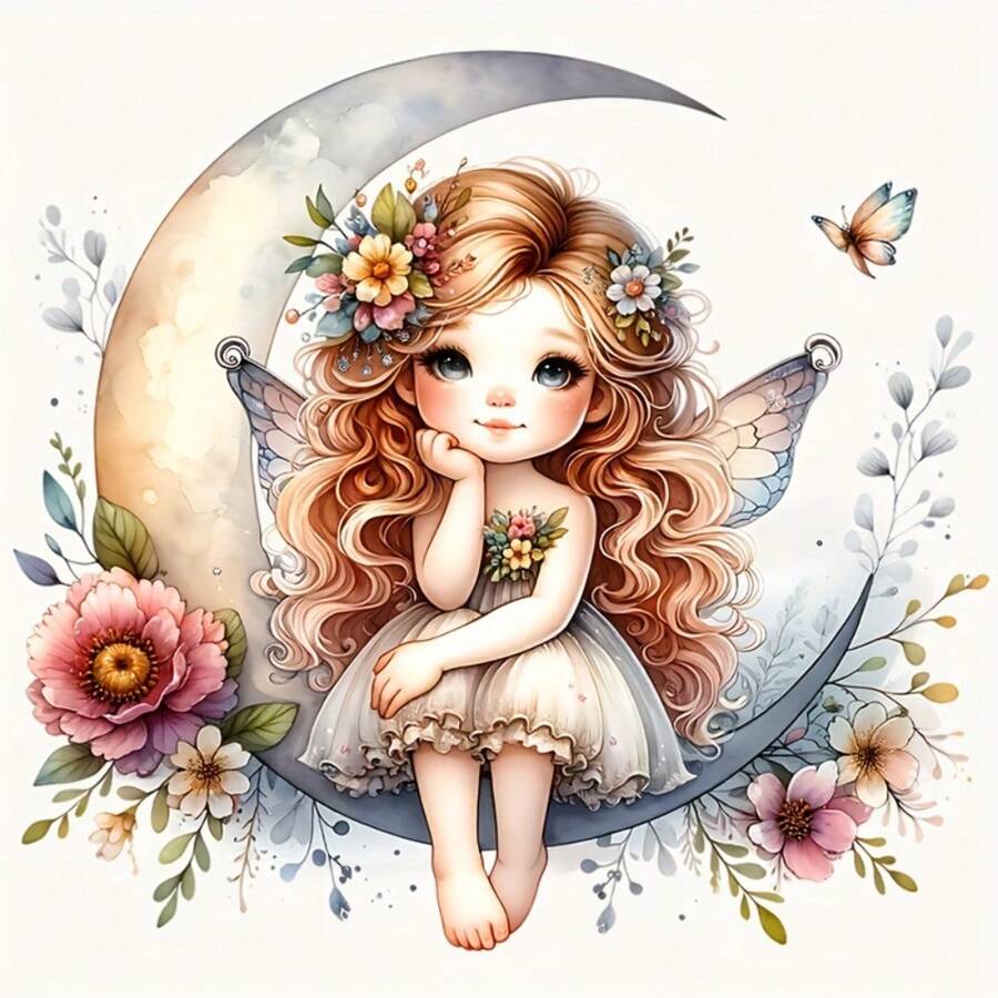 1/2/3pcs Moon Fairy Pressed Cloth Embroidered Piece, Plastic Material, Casual Style Suitable For DIY T-Shirts, Hoodies, Jeans, Backpacks And Cushions Decoration, Washable And Easy To Attach
