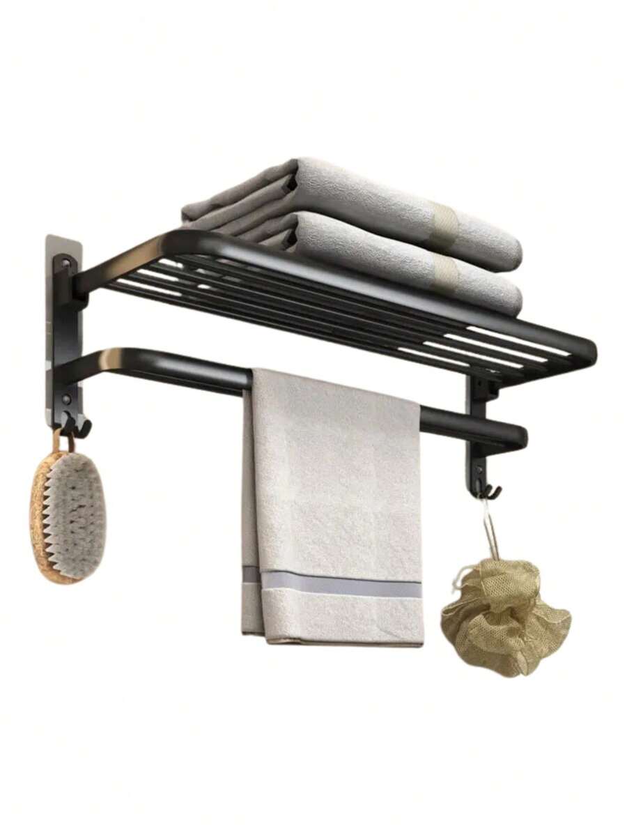 Porta Toalha Suporte Duplo Toalheiro Banheiro Lavabo 57cm