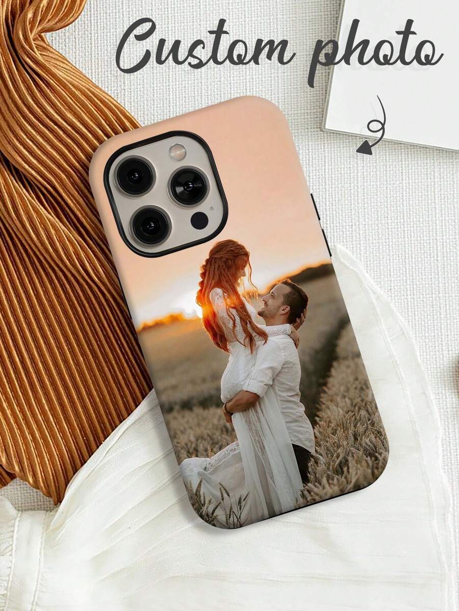 1 st. Aangepaste 2-in-1 fototelefoonhoesje, aangepaste afbeelding telefoonhoesje, koppels/vrienden/familie foto ontwerp, iPhone telefoonhoesje, aangepaste foto gepersonaliseerde schokbestendige telefoon beschermhoes, huisdier foto telefoonhoesje, geweldig cadeau voor vrienden, klasgenoten, familie, vriendin, vriend, compatibel met iPhone 11/12/13/14/15/16 Pro Max