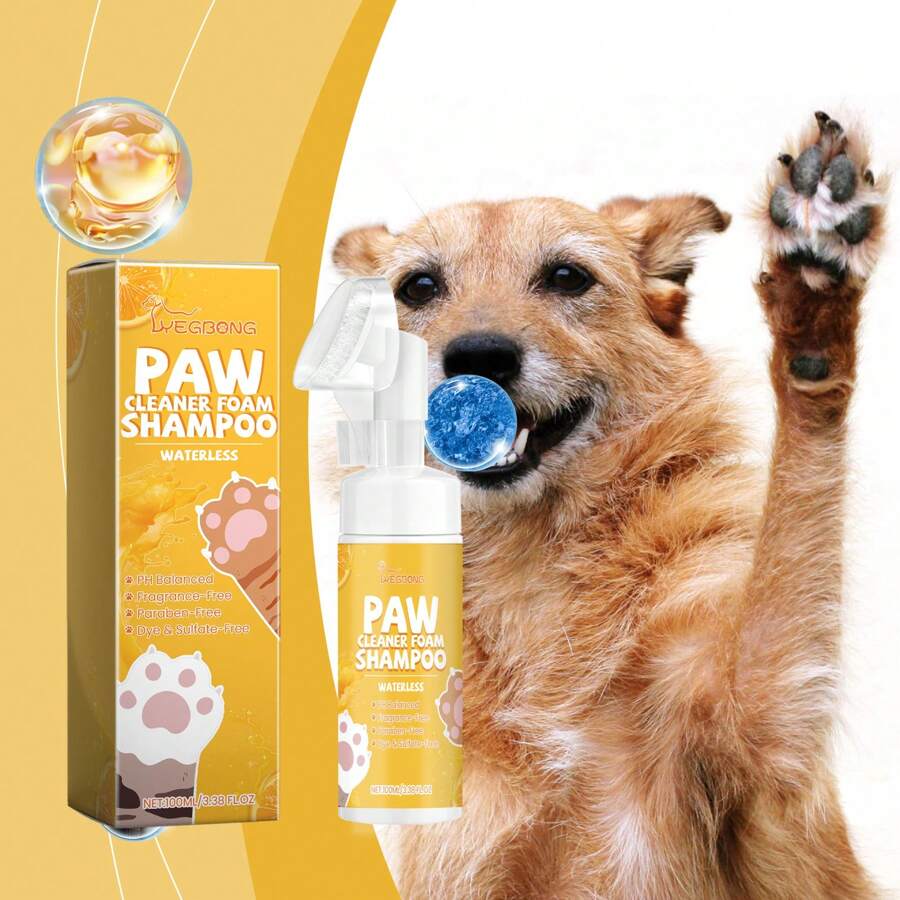 100ML Large Capacity Pet Paw Foam Cleanser Pet Cleaning Care Moisturizing And Nourishing Cat And Dog Paws Is Rich In Moisturizing And Nourishing Ingredients, Such As Natural Plant Oils, Etc