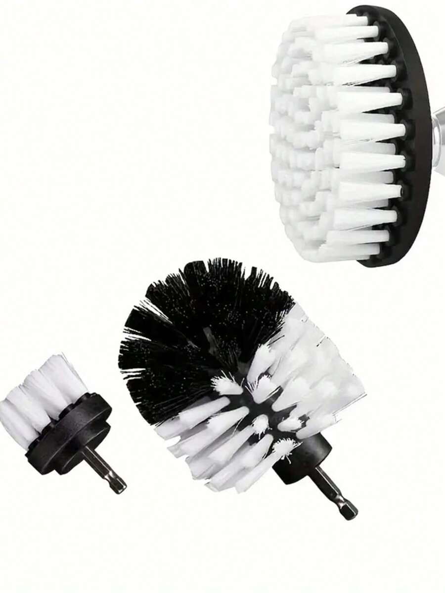 3-delige set boorborstelbevestigingen, Power Scrubber-reinigingsborstels, gereedschapsset, allesreiniger boorborstel voor voegen, vloer, bad, douche, tegels, badkamer, keukenoppervlak (wit)