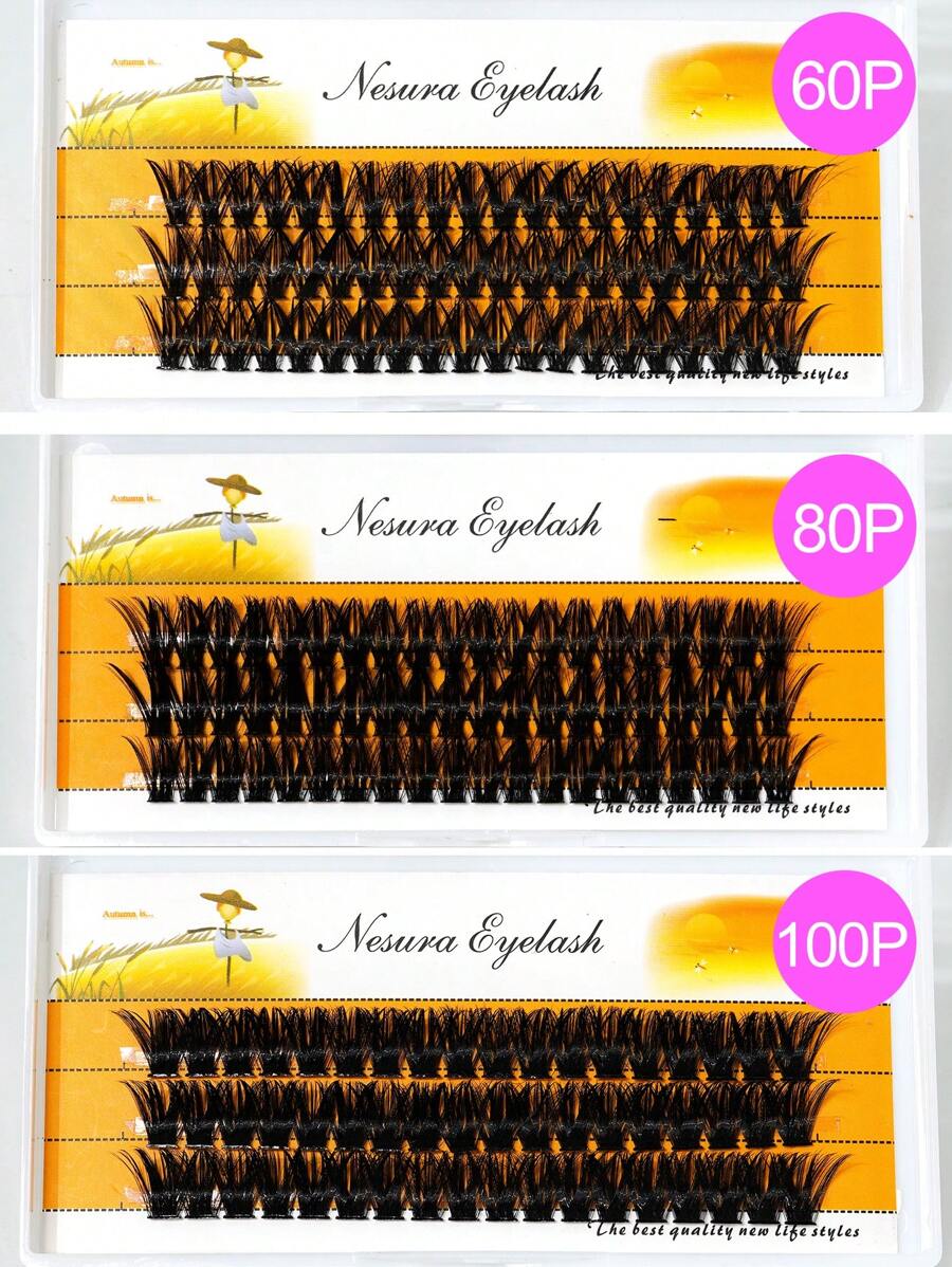 3 Pairs Natural Looking Mink Lashes, Waterproof, 3D Curled & Voluminous, DIY False Eyelashes For Light To Full Makeup, Suitable For Daily Use Or Events