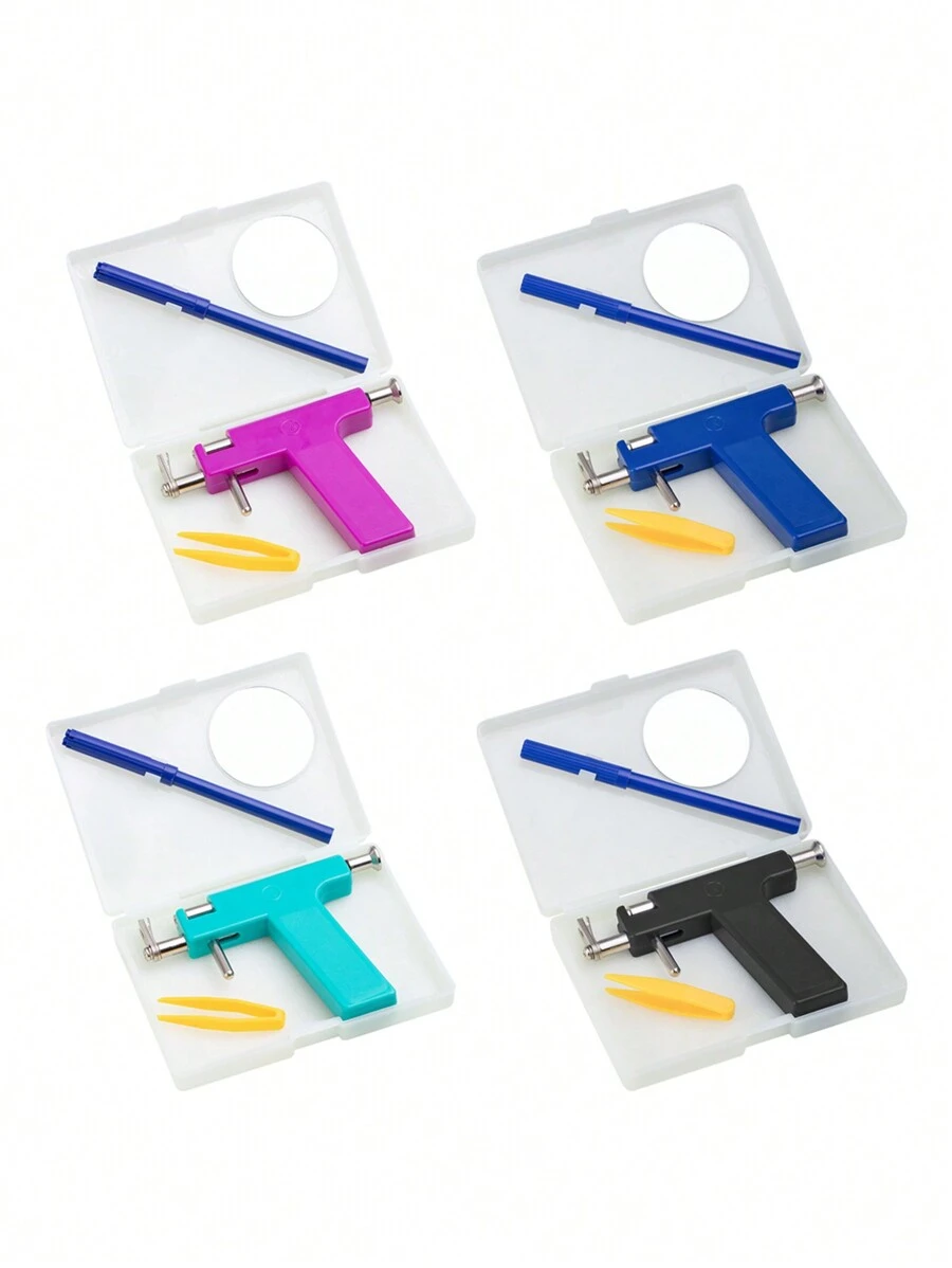 1pc 4mm Ear Piercing Gun, Stainless Steel Mini Piercing Earring Gun, Low-Pain Ear Piercer, Ear Hole Punch
