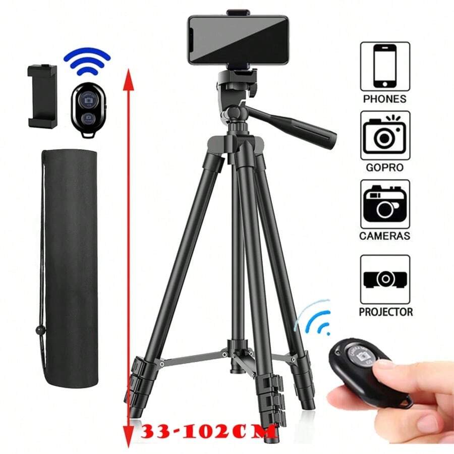 Selfie-Stick & Stativkopf kompatibel mit iPhone Android Handy, geeignet für Fotografie und Videoaufnahmen, Foto-Selfie-Videoaufnahme, Zoom-Meeting, Handselfie, Outdoor-Aktivitäten, Interviews, Live-Streaming, Vlogging