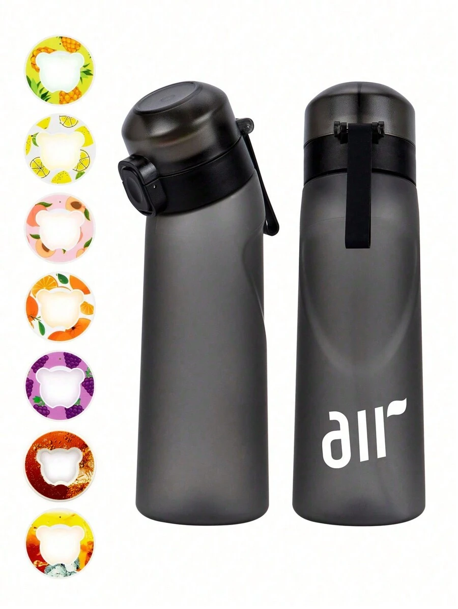 1pc Flavored Water Bottle, Bottle Starter Set, Drinking Bottle With One Random Flavoured Pods Suitable For Gyms, Schools, Flavored Water Bottle, For Outdoor, Camping