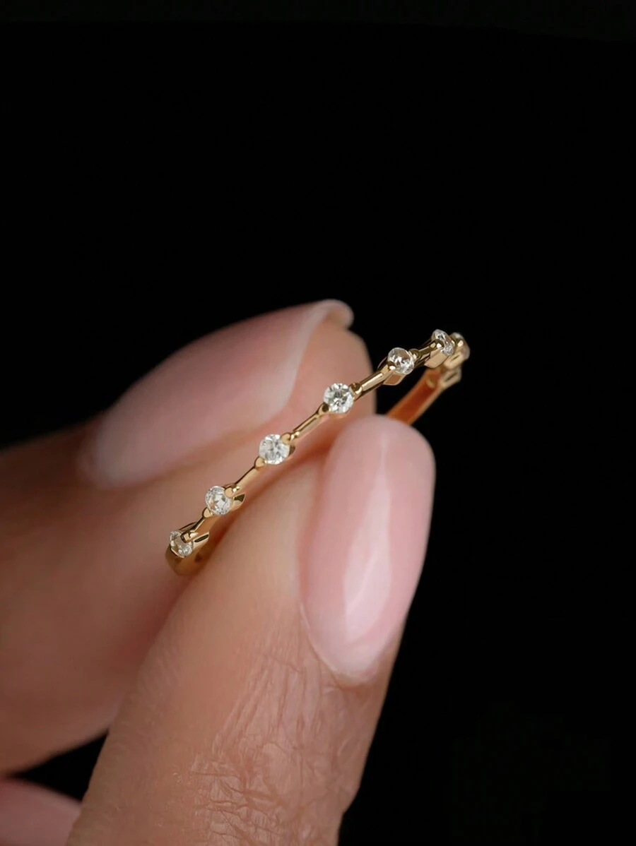 1pc Minimalistische Ins-Style S925 Sterling Zilveren Ring, Modieus Luxe Exquise Ontwerp Geschikt Voor Dagelijkse Kleding Voor Dames