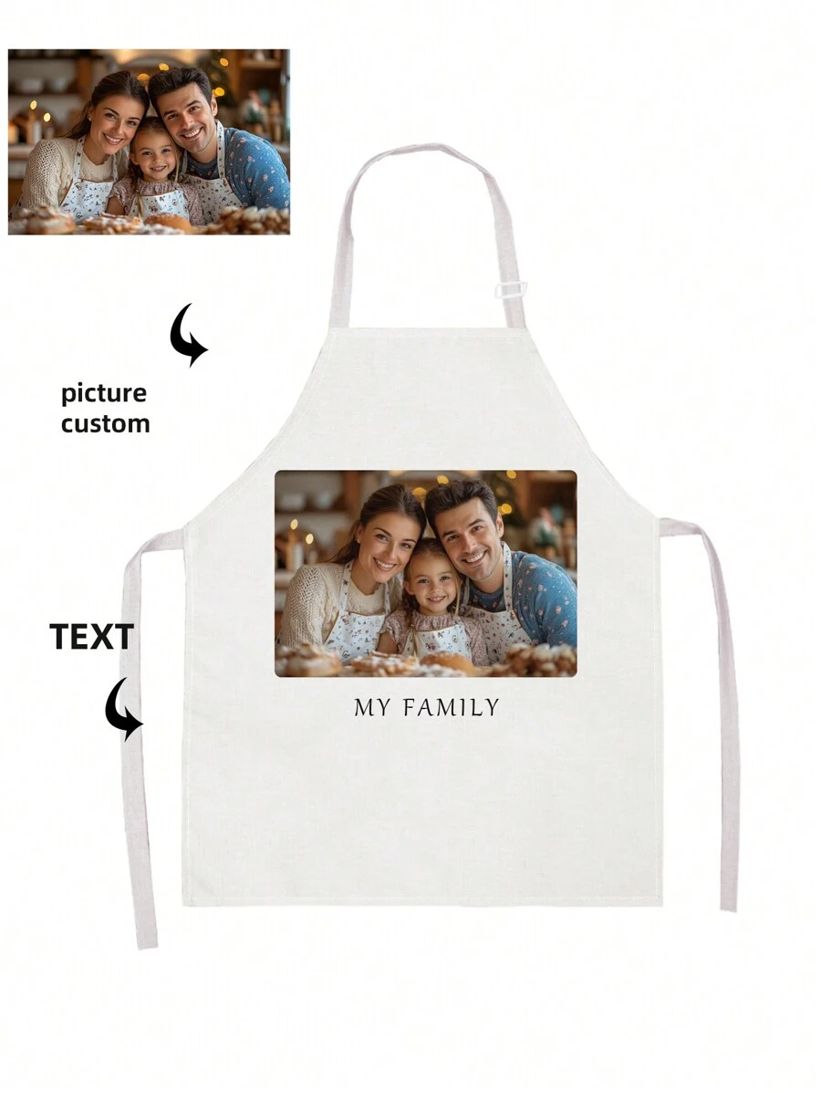 1 Stück DIY Foto Individuelle Schürze, wasserdichter horizontal gewebter Nylonstoff mit Foto Mom Männer Frauen personalisierte Lustige Bilder Kochschürze Küche Personalisierte wasserdichte Kochschürze mit individuellem Foto Logo Bild Name Kochschürze perfekt für Mutter Ehemann Freundin Freund Vater Tag Valentinstag Muttertag Geburtstag Jahrestag Abschluss Hochzeit Weihnachten Liebe einzigartiges ideales Geschenk für Vater, Familie, Freunde, Einweihungsparty