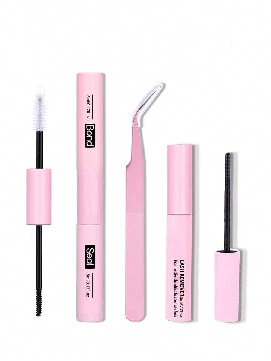 10ml Adesivo e Selante de Cílios, 5ml Removedor, Pinça, Para Cílios Postiços Tipo Wispy Duradouros À Prova D'água Uso O Dia Todo, Adesivo e Selante de Cílios 2 em 1 Para Extensão de Cílios DIY