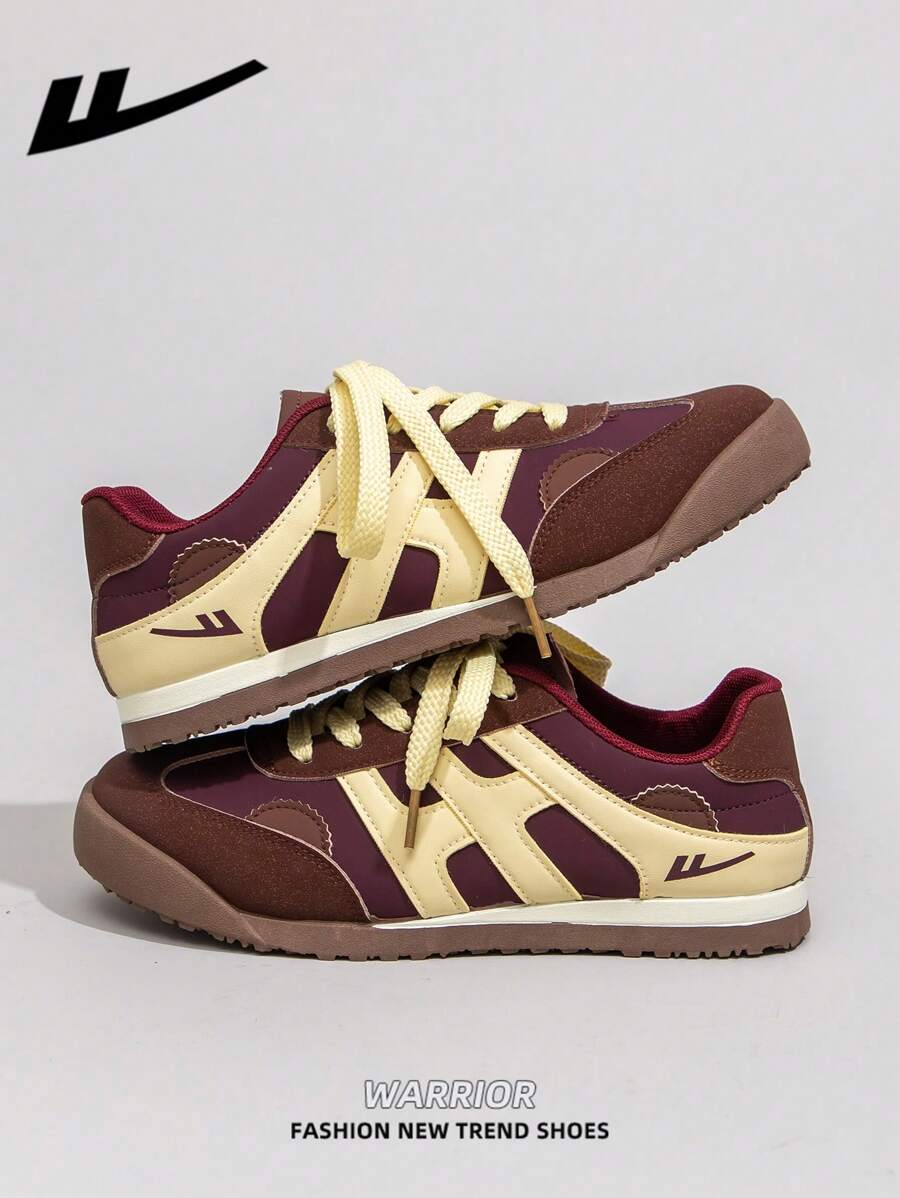 WARRIOR 1 Pair WARRIOR Women's Thick Sole Lace-Up Soft Bottom Casual Shoes, Flat Bottom Outdoor Sneakers, Summer Low-Top Commuting Shoes, Round Toe Low Heel Non-Slip Solid Color Elegant Soft Bottom Hiking Suitable For Students Graduation Photos Flat Shoes Ladies Low-Top Leather Surface Skate Shoes