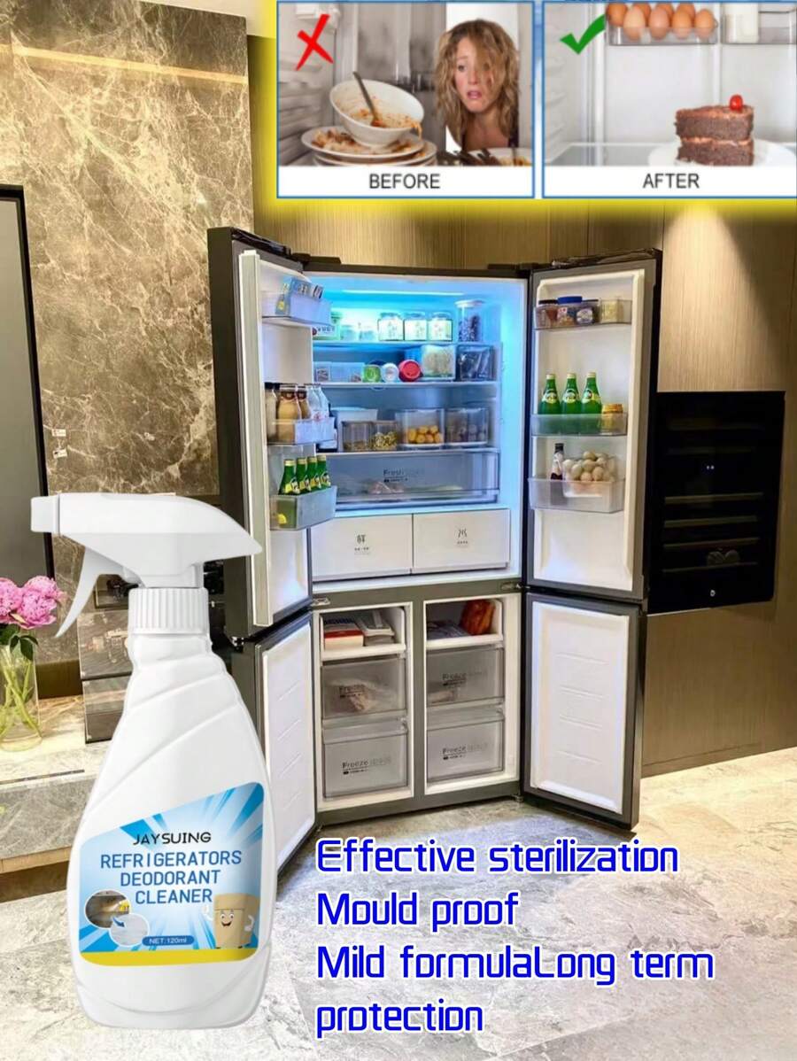Refrigerator Deodorizing Cleaner Deep Cleaning Stubborn Dirt Stains Desalination Odor Refrigerator Cleaner (New And Old Random Delivery)