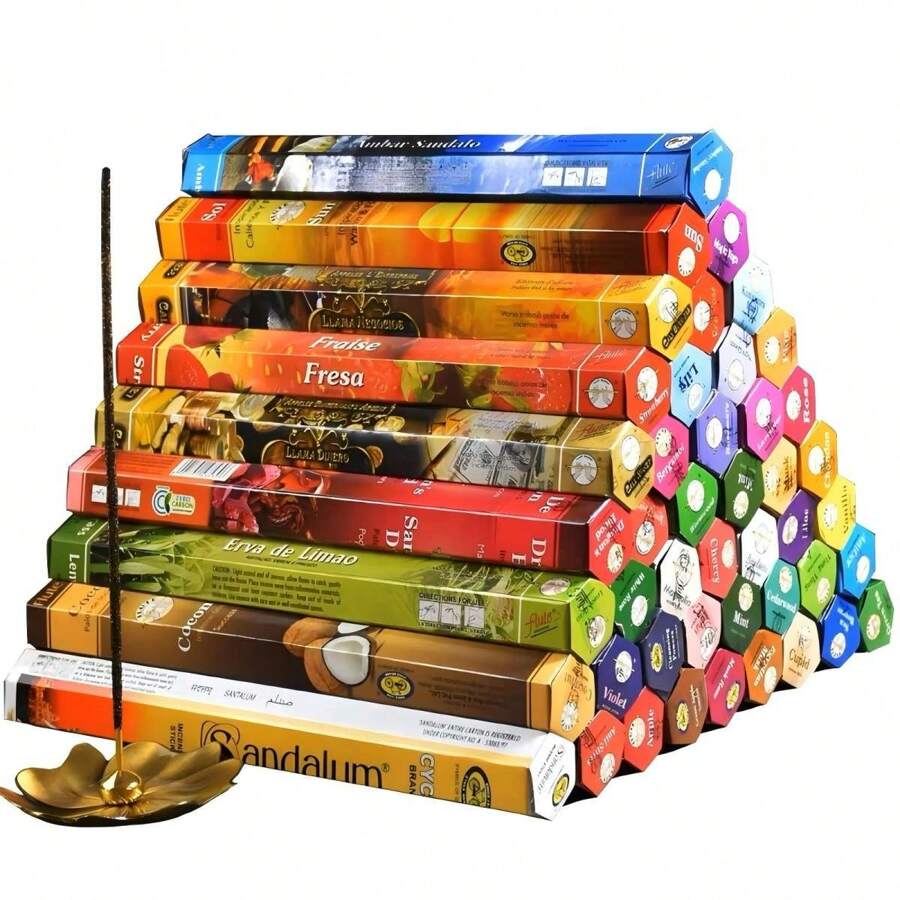20pcs/Box Incense Stick, Air Refreshing Meditation Fragrance For Spiritual Healing, Meditation And Stress Relief, Energy Cleaning, For House Cleaning, Meditation, Yoga, Negative Energy Cleaning Aromatherapy Stick-Room Decorations, Holiday Gifts
