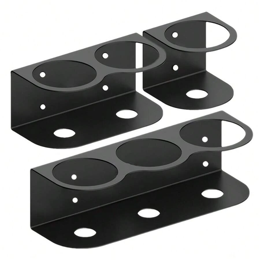 Metal Wall-Mounted Paint Spray Bottle Rack, Single/Double/Triple Hole Design, Easy Installation Storage Shelf For Garage And Home