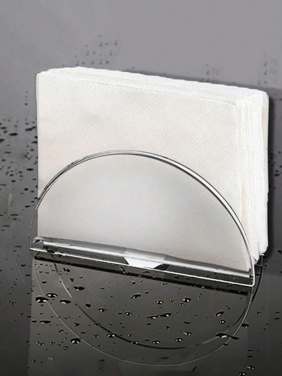 3M Acrylic Heart Shaped Napkin Holder, Elegant Transparent Standing Tissue Paper Dispenser Rack For Restaurant, Dining Hall, Hotel