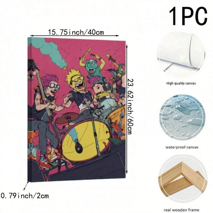 1 Póster de lienzo, combinación de música rock estadounidense, póster de tema musical, regalo ideal para dormitorio, sala de estar y pasillo de la cocina, arte decorativo, decoración de otoño, decoración de habitación, regalo festivo, enmarcado