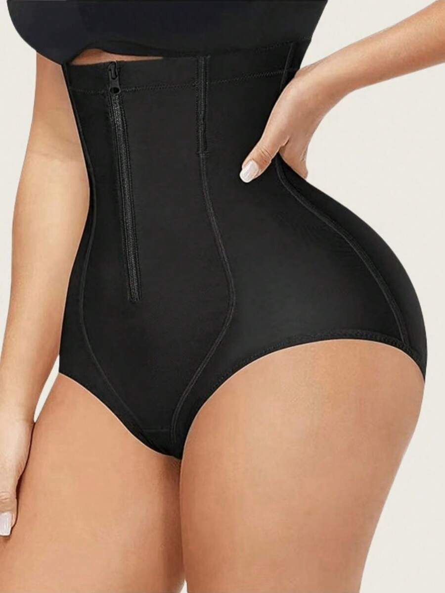 1pc Women High Waist Tummy Control Panty, Shapewear Pants,Butt Lifter Body Shaper Breathable Waist Trainer With Double-Reinforced Crotch For Multi-Occasion