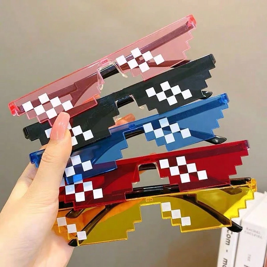 1/5/10pcs Pixel Art Glasses Party Gifts - PVC Mosaic Glasses For All Kinds Of Festive, Photo Props, Strange Gadgets, Non-Electric, Fun Aesthetic Accessories For Parties And Events
