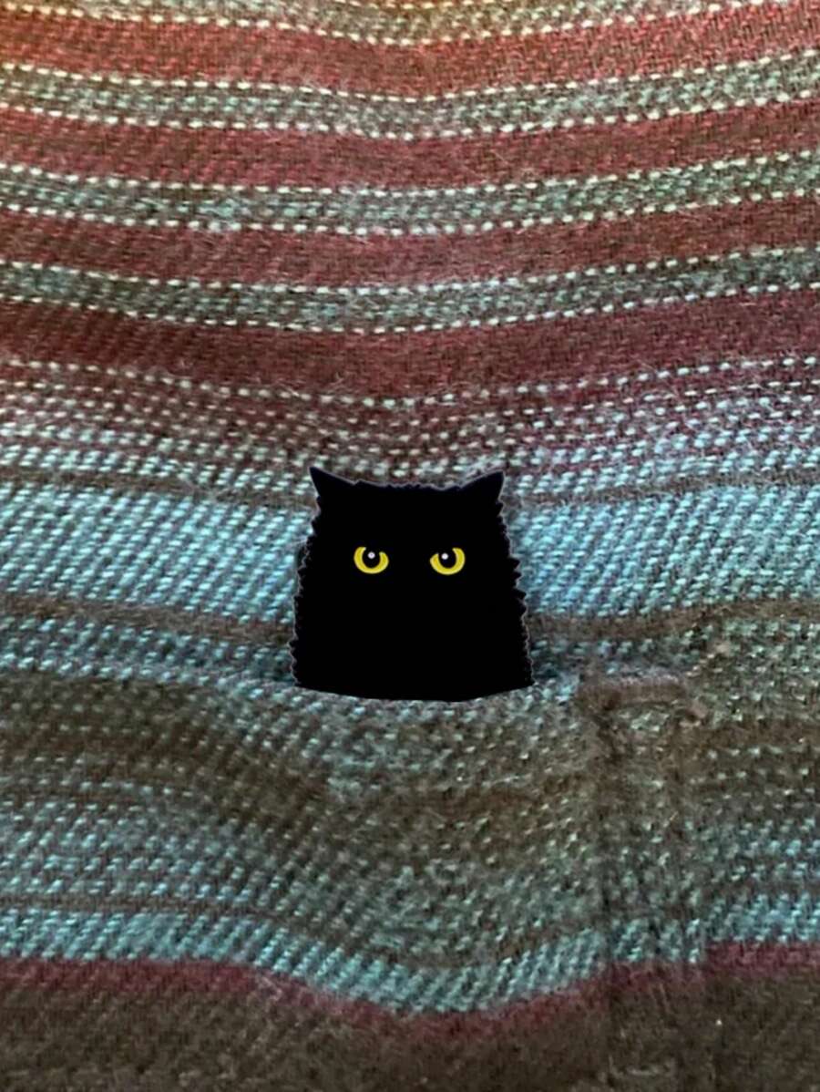 Cute Tiny Black Cat Enamel Pin Novelty Cartoon Animal Metal Badge Brooch For Jewelry Accessory Gifts Wholesale Ladies' Daily Party Accessories, Fashionable Jewelry, Best Friend Gifts Pin For Clothes Bag Charm School