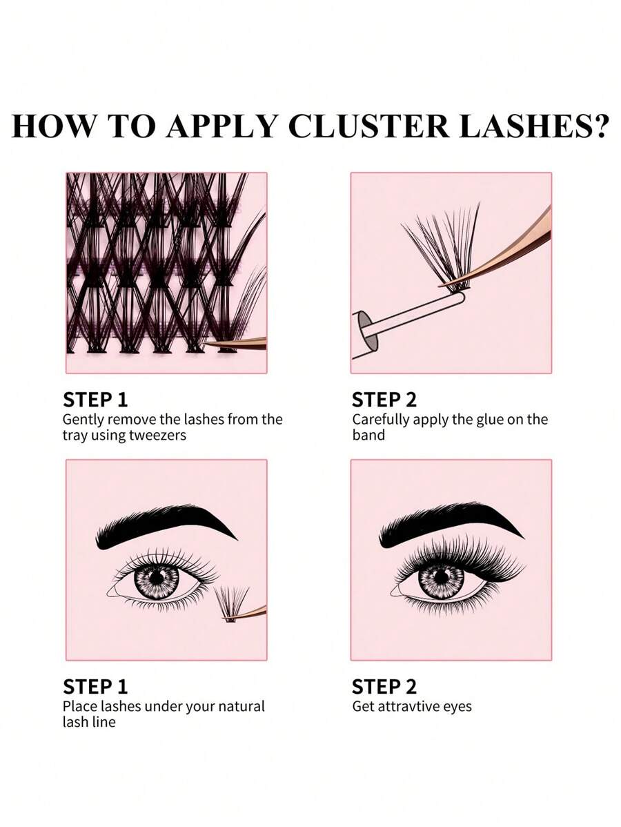 Pairs Pieces D Curl Segmented Hot Melt False Eyelashes D Natural Lashes Diy Custom