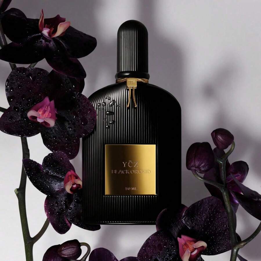 Black Orchid Eau De Parfum Men's Eau De Parfum New Round Box Packaging,1.7oz(50ml) Top Notes (Bergamot & Fresh)|Middle Notes (Black Pepper & Spicy)|Base Notes (Patchouli & Woody), Travel Spary,Organizer,Bottle,Stand,Holder