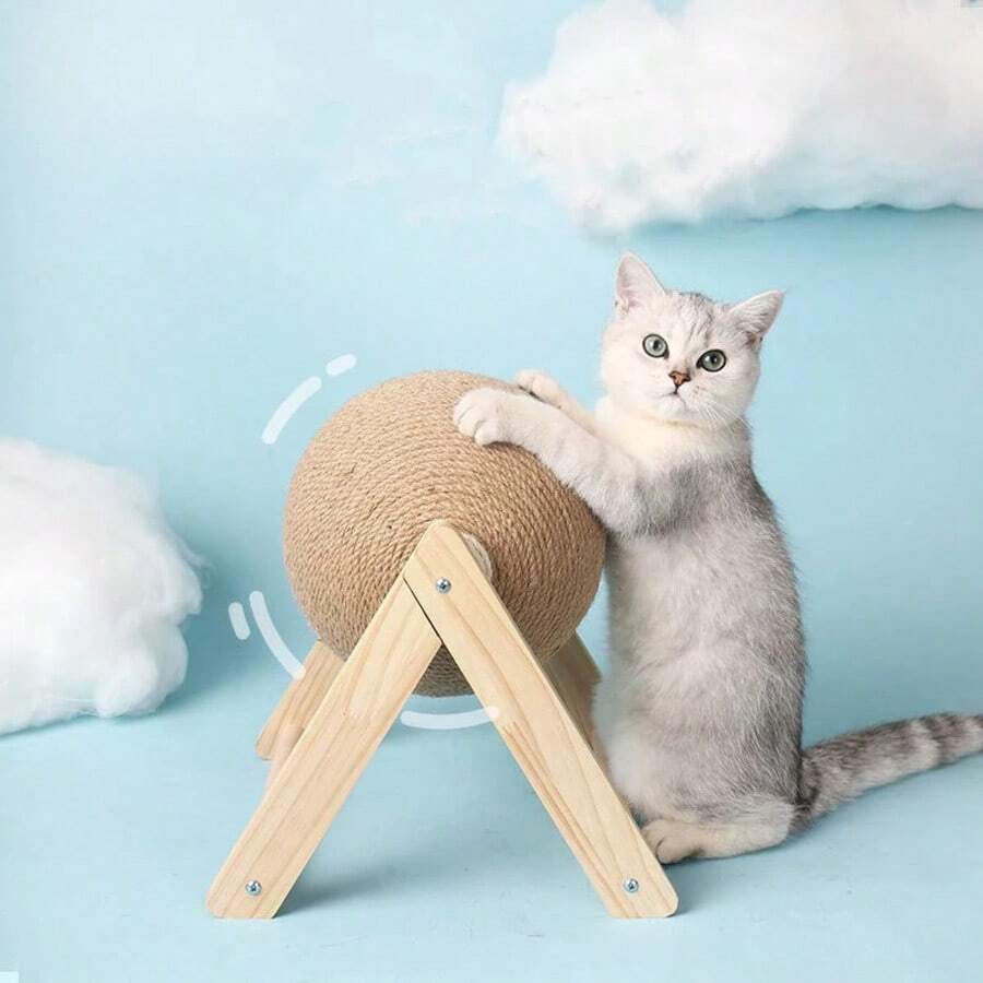 Cat Scratching Ball Toy Kitten Sisal Rope Ball Board Grinding Paws Toy Cat Scratcher Wear-Resistant Pet Furniture Supplies