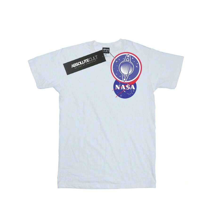 NASA T-shirt blanc classique homme avec logo emblématique sur la poitrine