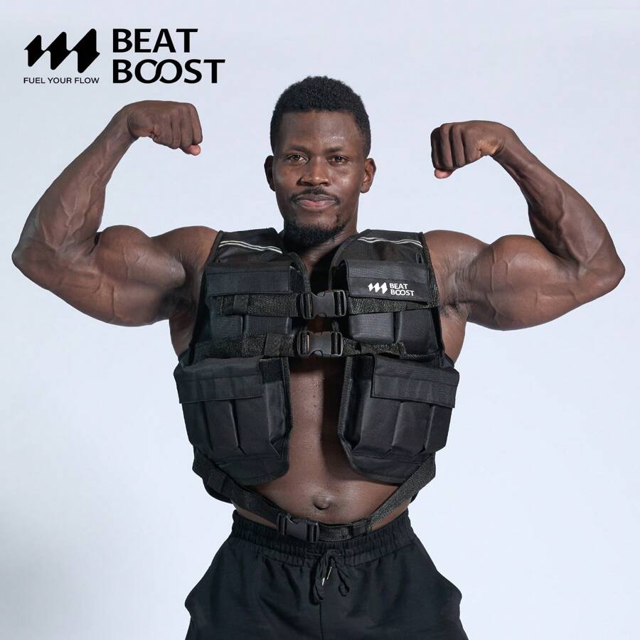 BEATBOOST Weighted Vest For Men Women 22 Lb Weight Vest Adjustable Weights With 4 Lb Wit Weights And Arm Bag For Walking Strength Training Running Workout