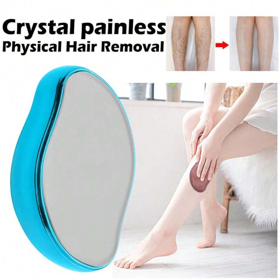 Nano-Fabric Electric Painless Depilation Tool, Crystal Glass Manual Exfoliating Hair Removal Scraper