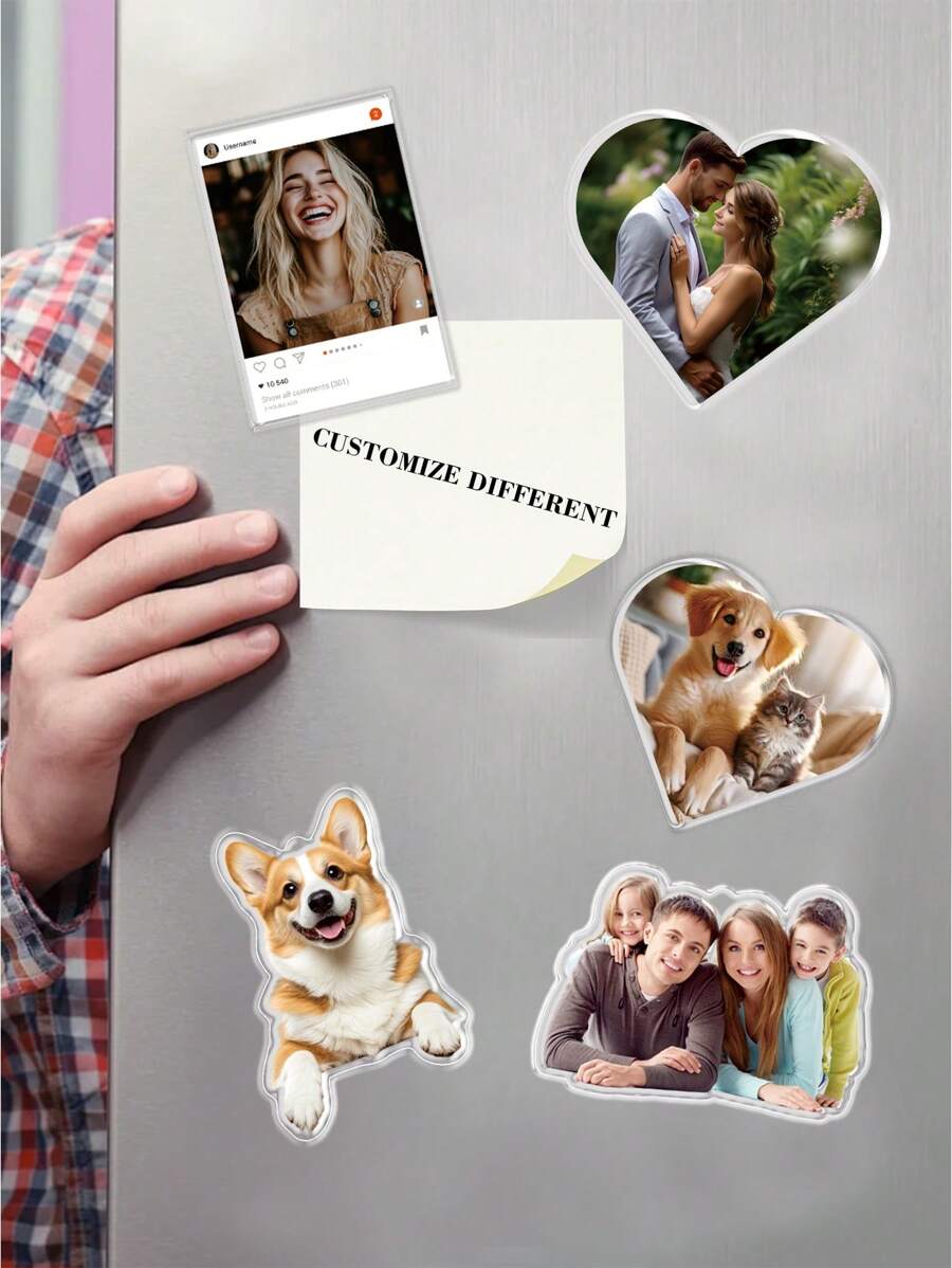 Customized Acrylic Cartoon Alien, Animal Magnetic Refrigerator Stickers, Creative Soft Magnetic Refrigerator Stickers, Personalized Photos For Friends, Family, Lover,Multi-Functional,Durable,Ornamental,Reusable,Exquisite,Stylish,High-Quality,Colorful,Modern,Custom,Personalized,Unique,Ideal Gifts For Him,Ideal Gifts For Her,Boyfriend,Dad,Girlfriend,Mom,Family,Friends,Tea Room,Home,Garden,Office,For Anniversaries,For Valentine's Day,For Mother's Day,For Birthdays,For Father's Day,For Graduation,For Weddings,For Housewarming