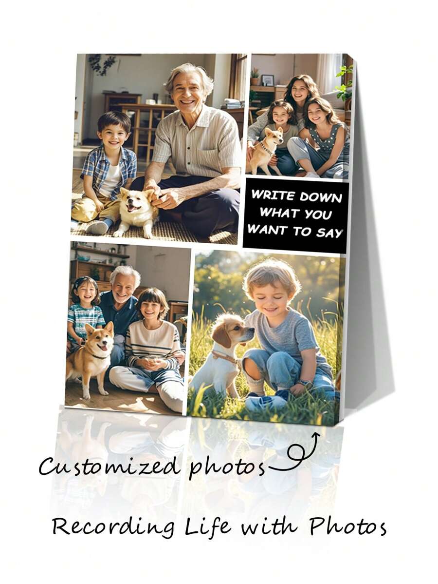 1pc Customized Photo Canvas, Collage Photos Canvas For Walls, Personalized Canvas Wall Art, Custom Images Printing, Art Canvas' Printing, Mother's Day Father's Day Birthday Gifts,Family Gifts,Gift For Friends/Mom/Dad/Kids/Girlfriend/Boyfriend Graduation