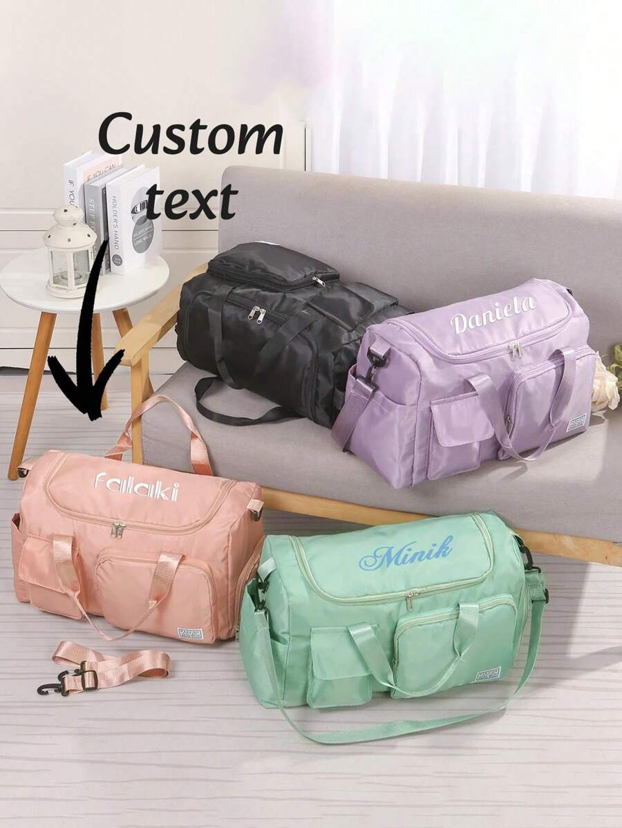 1 Peça Sacola de Viagem Personalizada Bordada, Bolsa de Dança para Meninas, Bolsa Duffle para Mulheres, Bolsa de Academia para Meninas, Bolsa Duffle de Viagem, Bolsa de Dança para Meninas, Bolsa de Torcida, Presentes de Natal, Vibes Boho