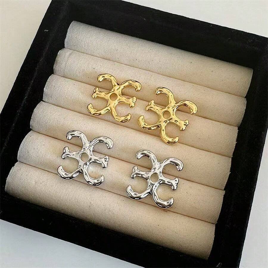 Nuevos pendientes cuadrados de metal de moda, accesorios de lujo para fiestas de mujeres, regalos de pareja